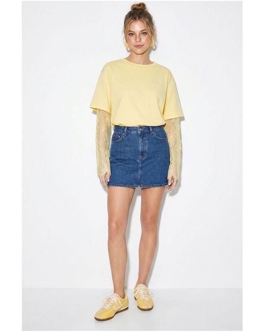 Bianco Lucci Blue Cotton- T-Shirt