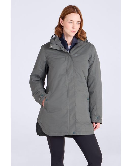 Mountain Warehouse Gray 'Riviera' Padded Jacket With Front Pockets Waterproof Cosy Coat