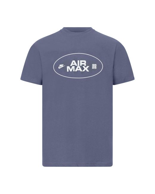 Nike Blue Air Max 95 Short Sleeve T-Shirt Cotton for men