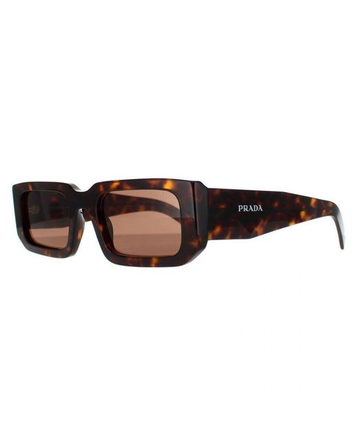 Prada Brown Rectangle Dark Tortoise Pr06Ys