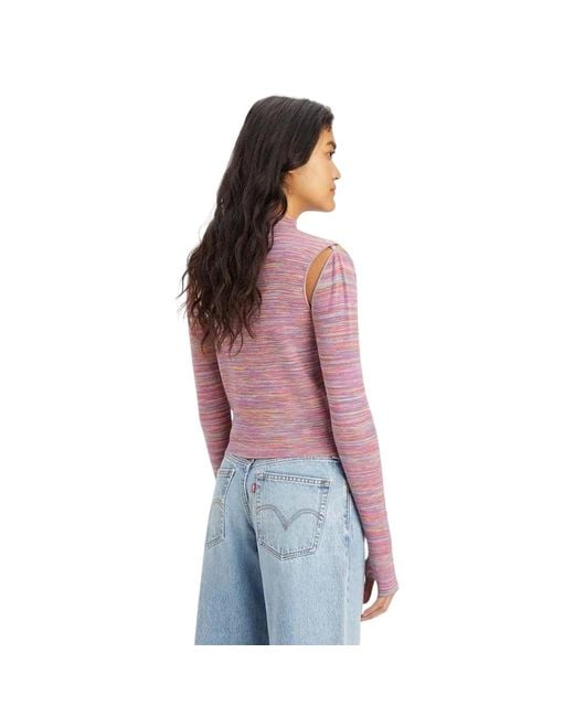 Levi's Jupiter Kabelgebreide Trui in het Red