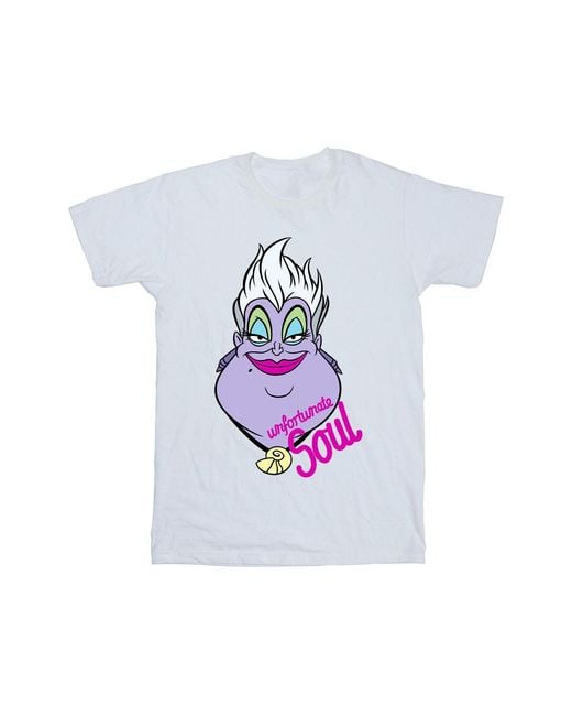 Disney White Villains Ursula Unfortunate Soul T-Shirt Cotton for men