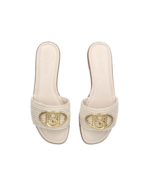 Steve Madden Natural Kora Sliders