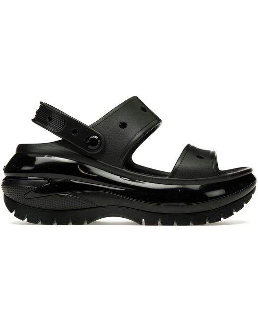 CROCSTM Black Mega Crush Shuv Platform Sandals for men