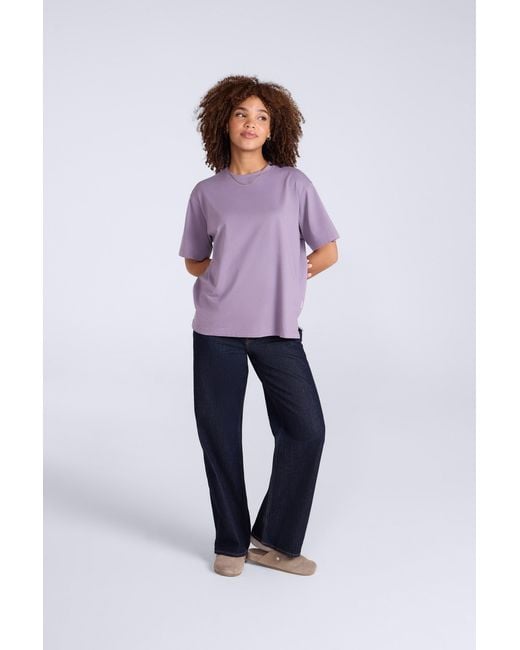 Mountain Warehouse Purple 'Idol' T-Shirt Cotton Relaxed Fit Comfy Casual Tee
