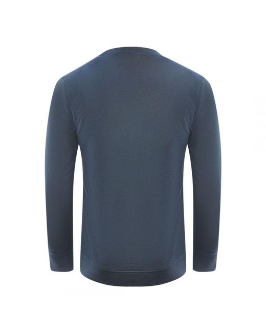 Roberto Cavalli Blue Piercing Snake Logo Sweatshirt Cotton for men