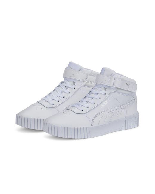 PUMA White Sneaker Carina 2.0 Mid