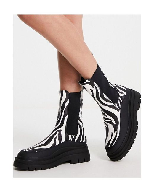 ASOS Black Antidote Chunky Chelsea Boots