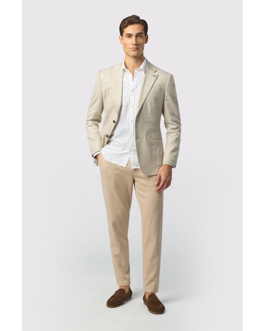 Ted Baker Natural Single Breasted Long Sleeve Two Button Tailored Suit Jacket for men
