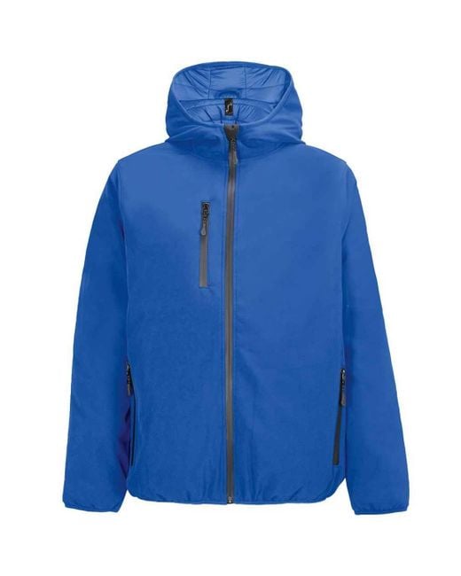 Sol's Blue Falcon Padded Soft Shell Jacket (Royal) for men