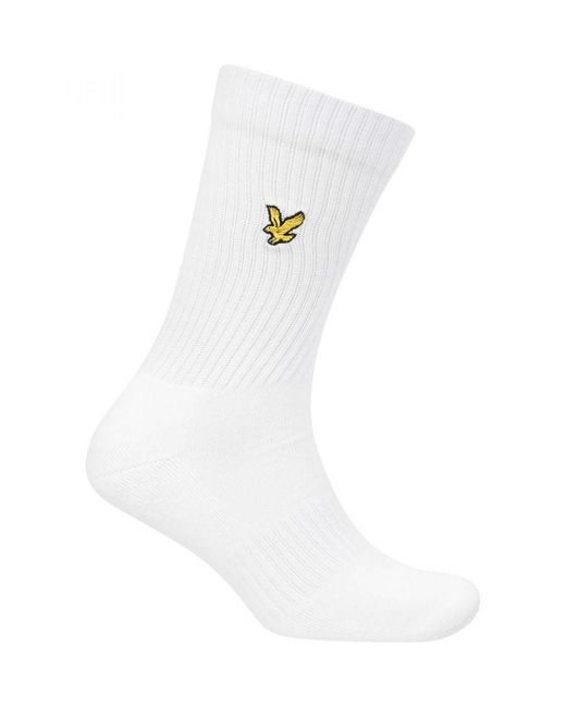 Lyle & Scott White 5 Pack Tube Socks for men