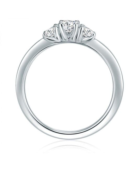Tresor 1934 White Trilani Sterling Ring