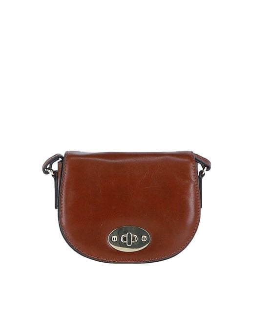 Ashwood Leather Brown 'Borsa Della Moda' Real Saddle Crossbody Bag