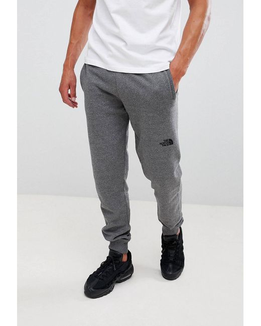 The North Face Gray Nse Fleece Cuffed Joggers Pant Cotton for men