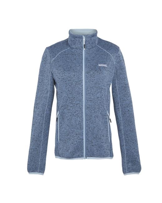 Regatta Blue Ladies Newhill Marl Full Zip Fleece Jacket (Coronet/Clear Sky)