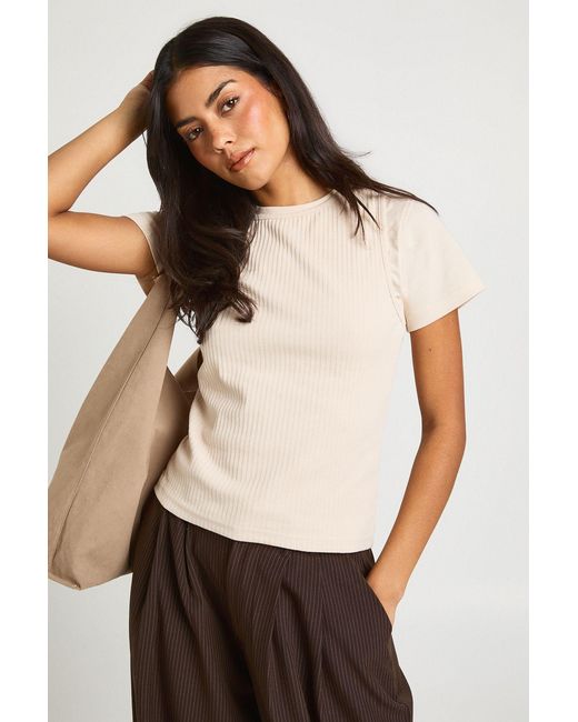 Boohoo White Rib Double Layer Racer Cap Sleeve Top