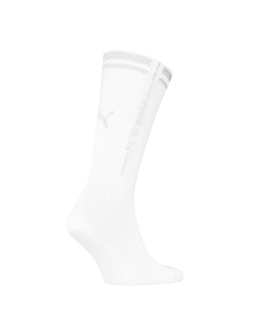 PUMA White Adults Glow Crew Sock for men