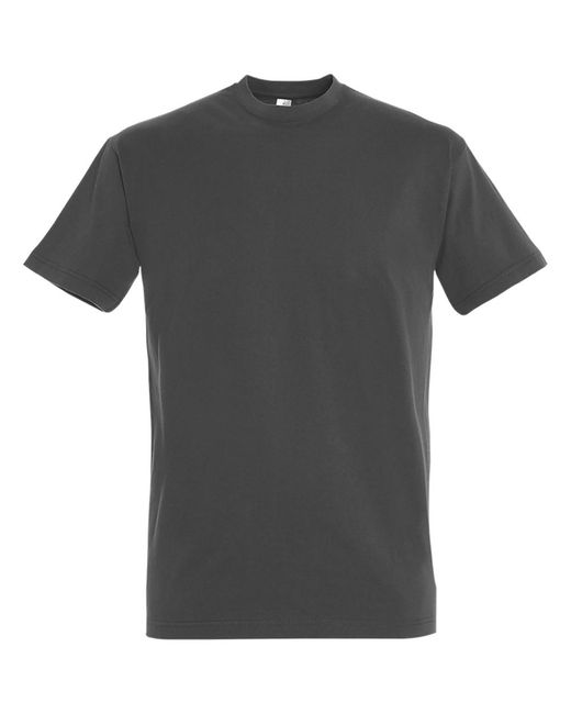 Sol's Gray Imperial Heavyweight Short Sleeve T-Shirt (Dark) for men