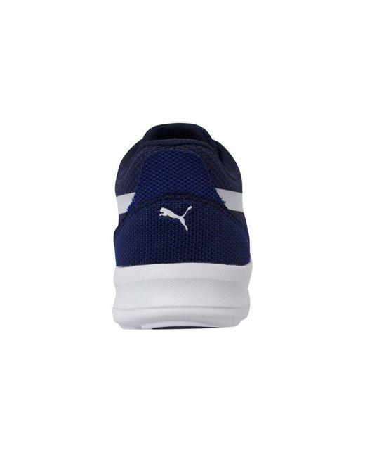 PUMA Blue Duplex Evo Knit Textile Lace Up Trainers 362043 03 for men