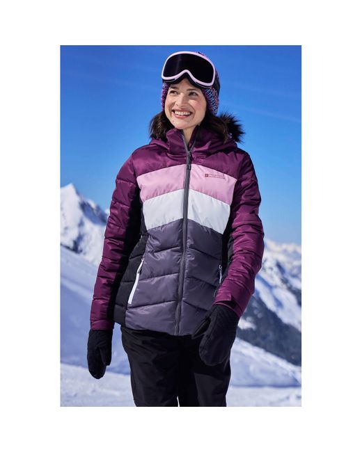 Mountain Warehouse Blue Ladies Cascade Padded Ski Jacket (Dark)
