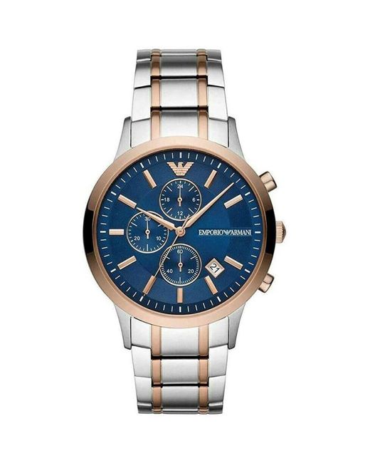 Emporio Armani Blue Steel Chronograph Watch for men