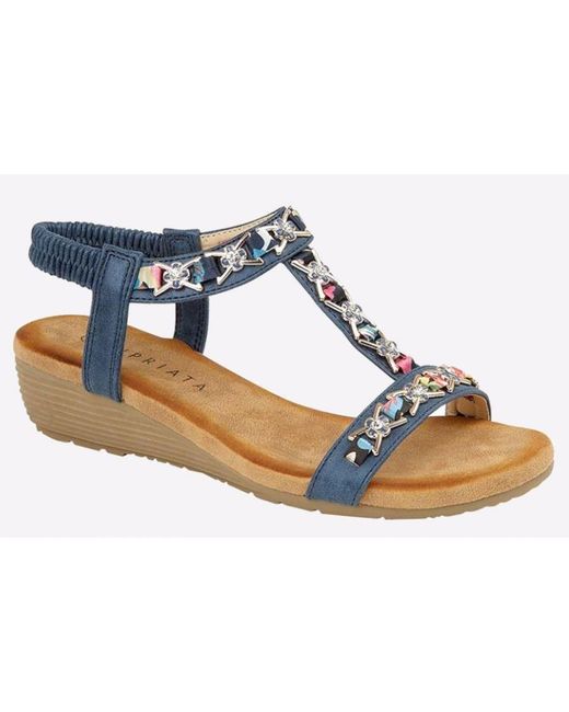 Cipriata Blue Lia Jewelled Sandal