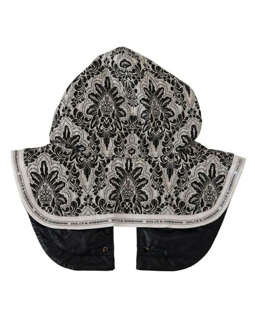 Dolce & Gabbana Black Floral Whole Head Wrap Cotton Hat for men