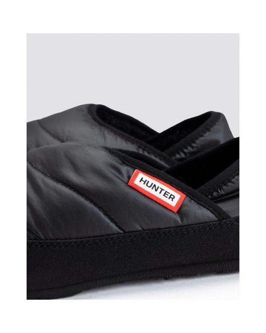 Hunter Black Puffer Slipper
