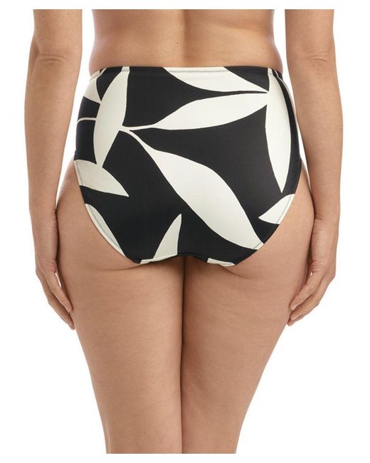 Fantasie Black Ile De Re High Waist Bikini Brief & Cream