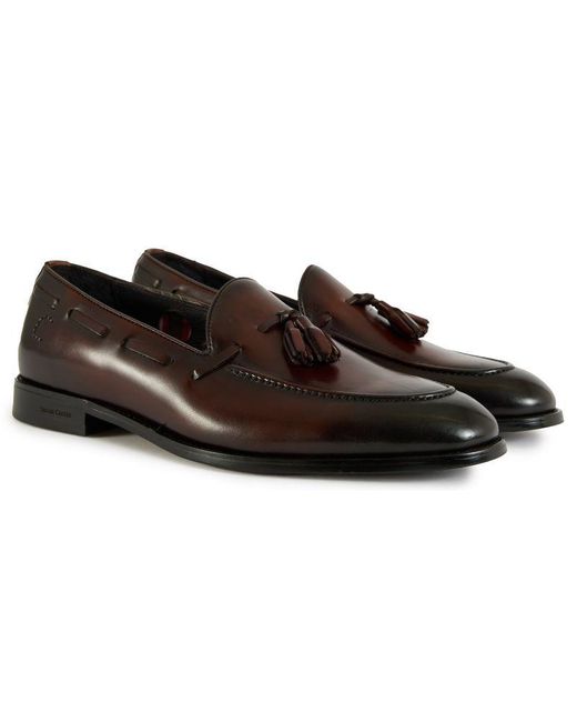 Simon Carter Brown Azrou Loafer Shoes for men