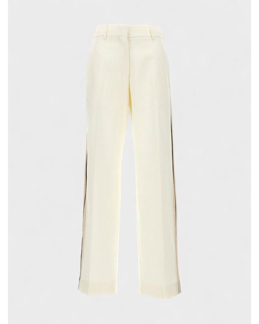 Palm Angels Natural Knit Tape Suit Pants Butter