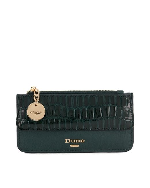 Dune Green Kalamityo Chain-Detail Croc-Effect Purse