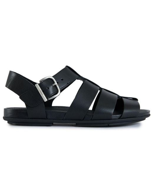 Fitflop Black Gracie Leather Fisherman Sandals