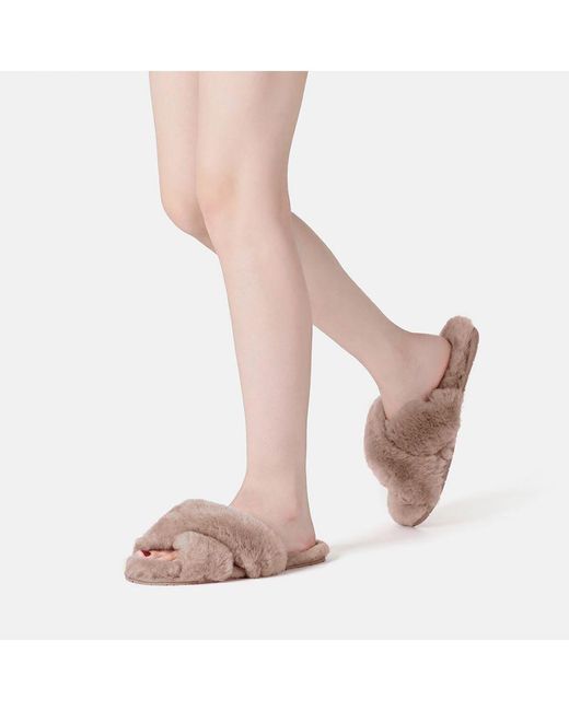 EVER AU Pink Dove Crossover Slides