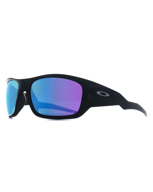 Oakley Blue Wrap Polished Prizm Sapphire Polarized Masseter for men