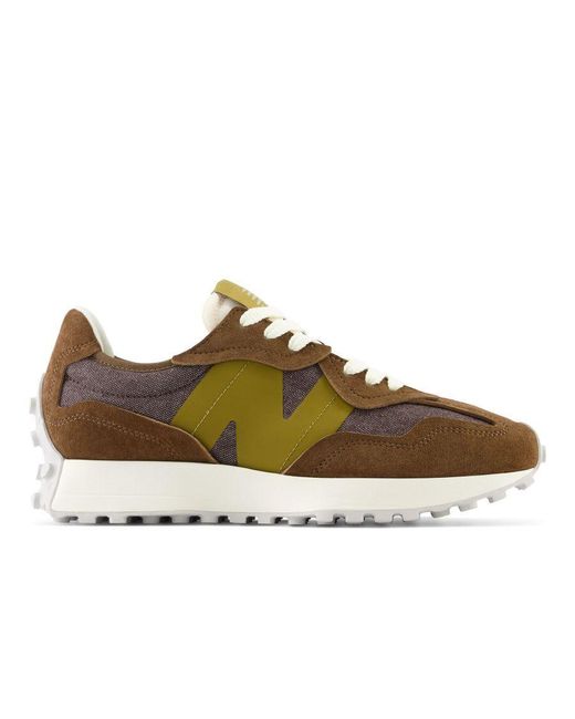 New Balance Brown 327 Warped Trainers for men