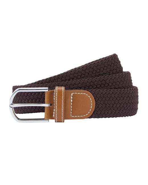 Asquith & Fox Brown Woven Braid Stretch Belt for men