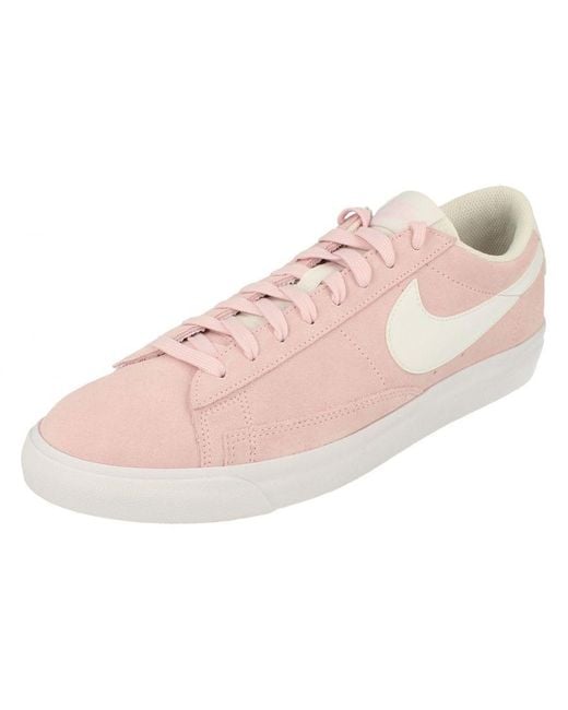Nike Pink Blazer Low Suede Trainers for men