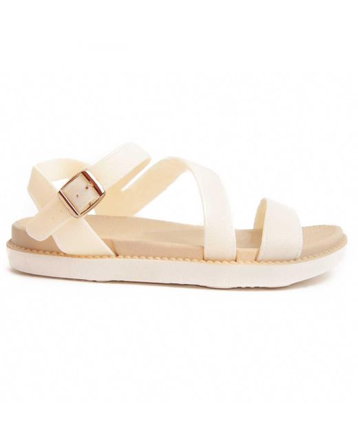 Montevita Platte Sandaal Summi8 In Wit in het White