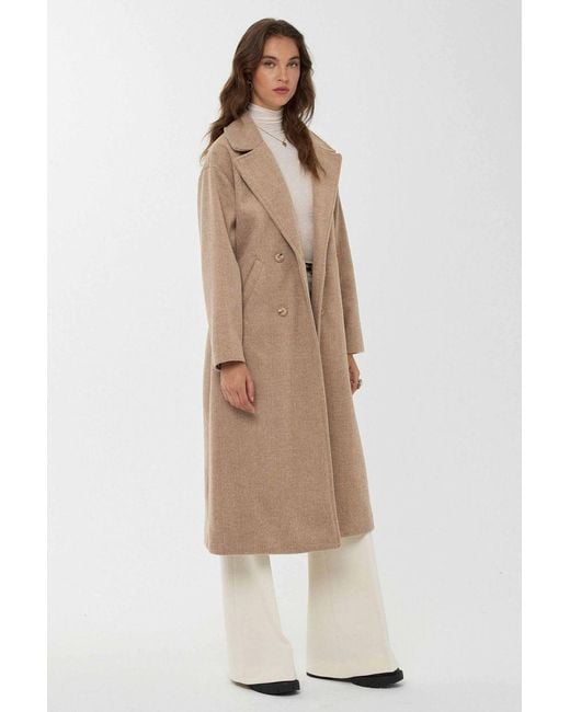 Hiccup Natural Relaxed Fit Long Coat