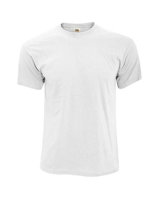 Fruit Of The Loom Screen Stars Origineel Vol Cut T-shirt Met Korte Mouwen (wit) in het White voor heren