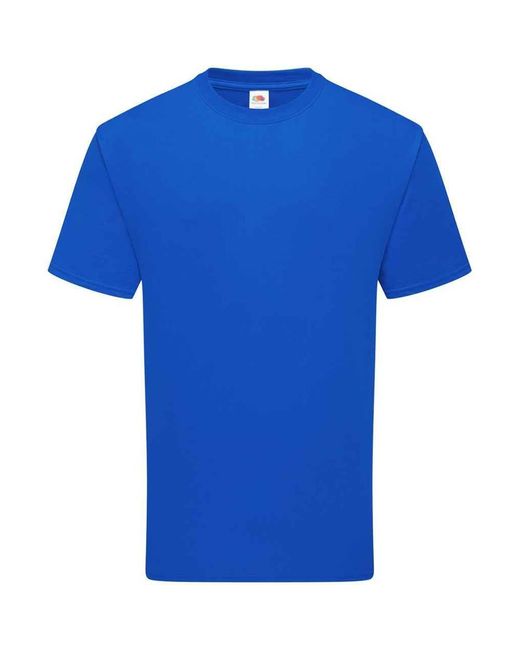 Fruit Of The Loom Blue Adult Cotton T-Shirt (Royal)