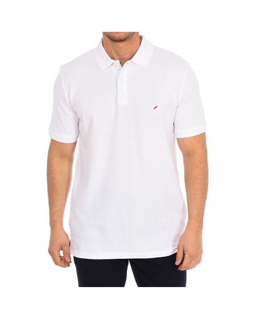 Daniel Hechter White Short-Sleeved Polo Shirt 75108-181990 for men