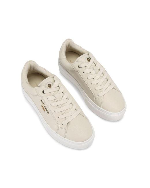 Kurt Geiger White Leather Kgl Greenwich Cupsole Sneakers