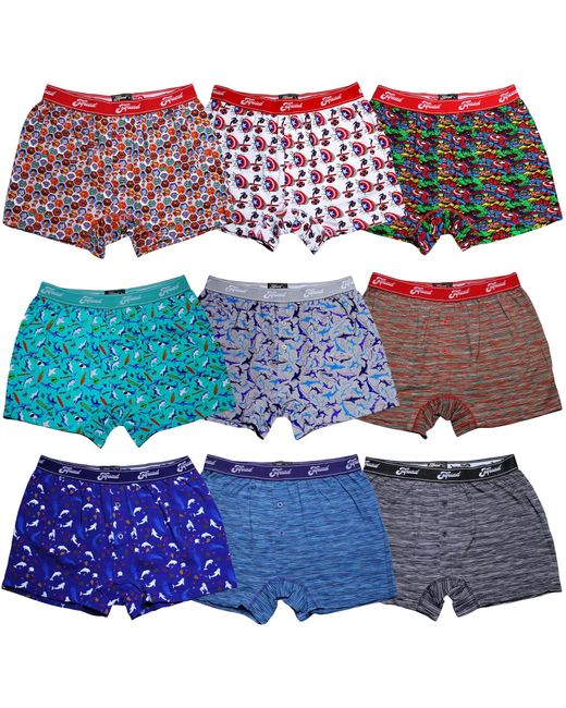 VR2 Denim Multicolor 9 Pack Boxers Superhero Designs for men