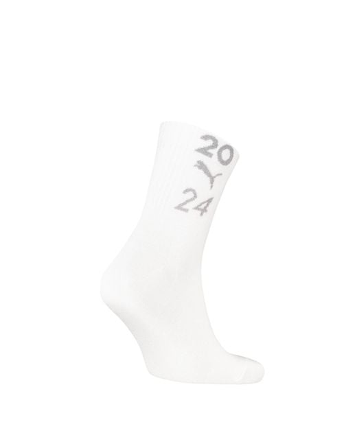 PUMA White Adults Glow 99 Crew Sock for men