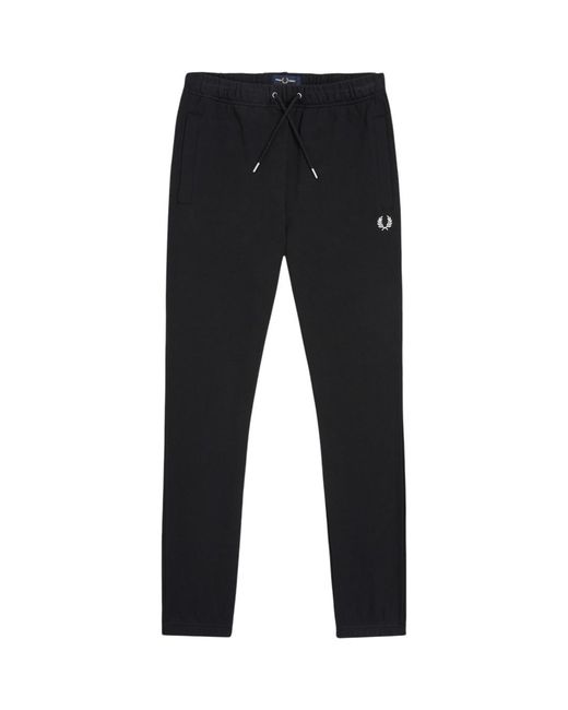 Fred Perry Blue Loopback Cuffed Joggers Cotton for men