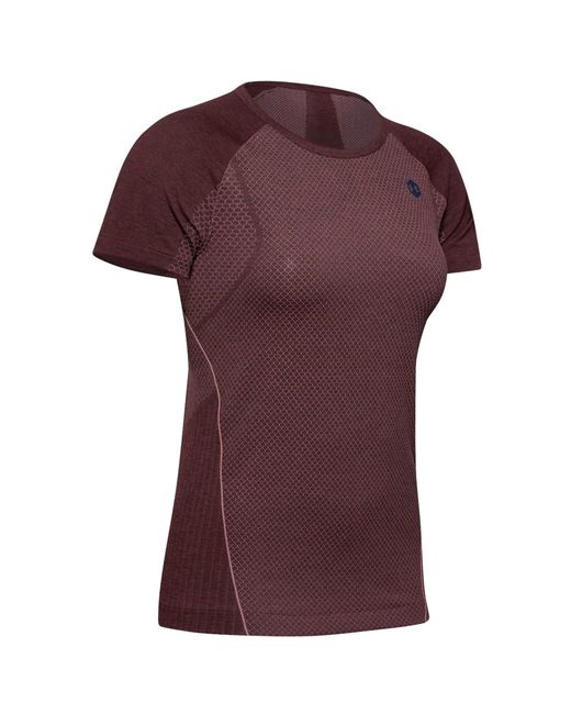 Under Armour Purple Seamless Training Top T-Shirt 1351602 628 Nylon