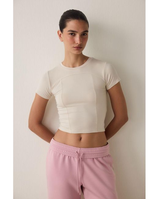 Penti Brown Slim-Fit Modal Crew Neck T-Shirt