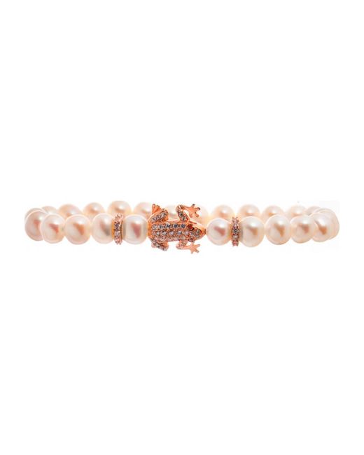 Lancaster Pink Jla-Br-Frog-2-Wh Ladies Bracelet